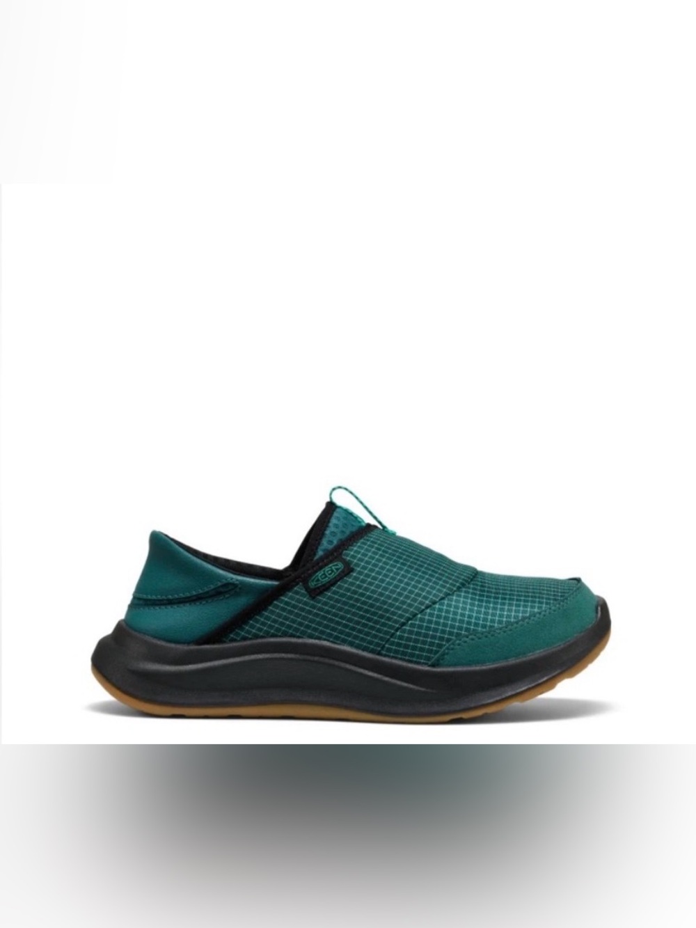 KEEN Whyser Slip On Shoes Women 9 Teal Grid Pattern Ripstop Camp Gorpcore